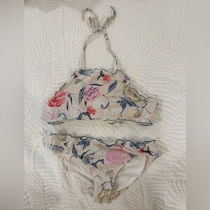 O'Neill Cream and Pink Floral Bikini
